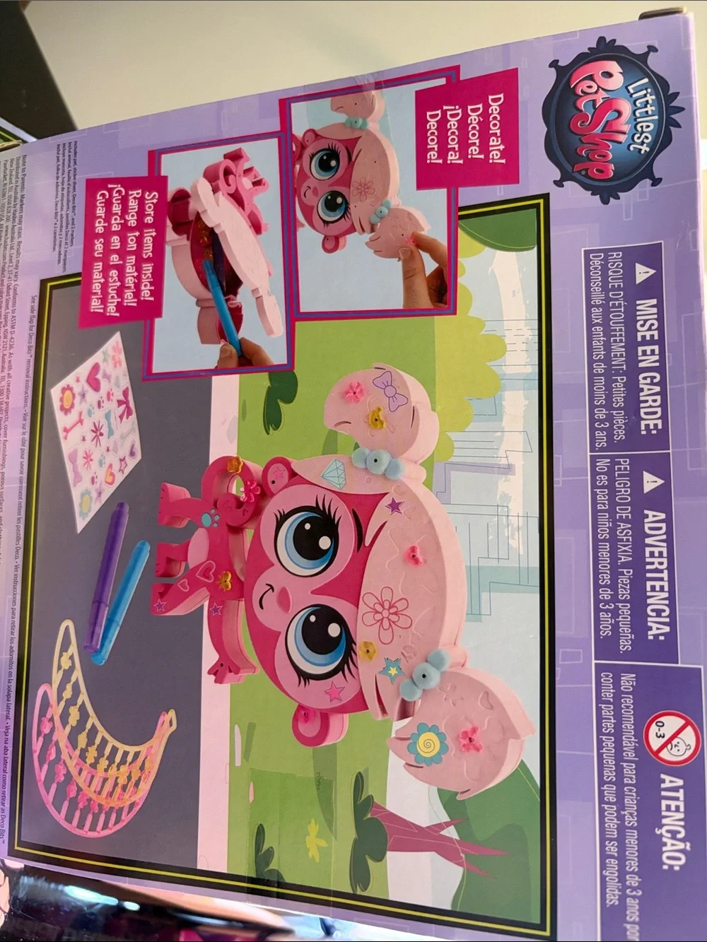 Littlest Pet Shop Pink Minka Mark Play Set with Yellow Accents